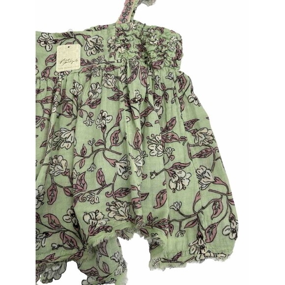 Free People Women's Adella Printed Babydoll Top, Sweet Mint Combo Size Small New - Picture 9 of 16